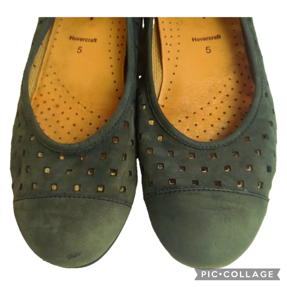 Gabor Hovercraft Moss Green Suede Leather Slip-On Shoes Sz 7.5 (5 EU) - Picture 2 of 12